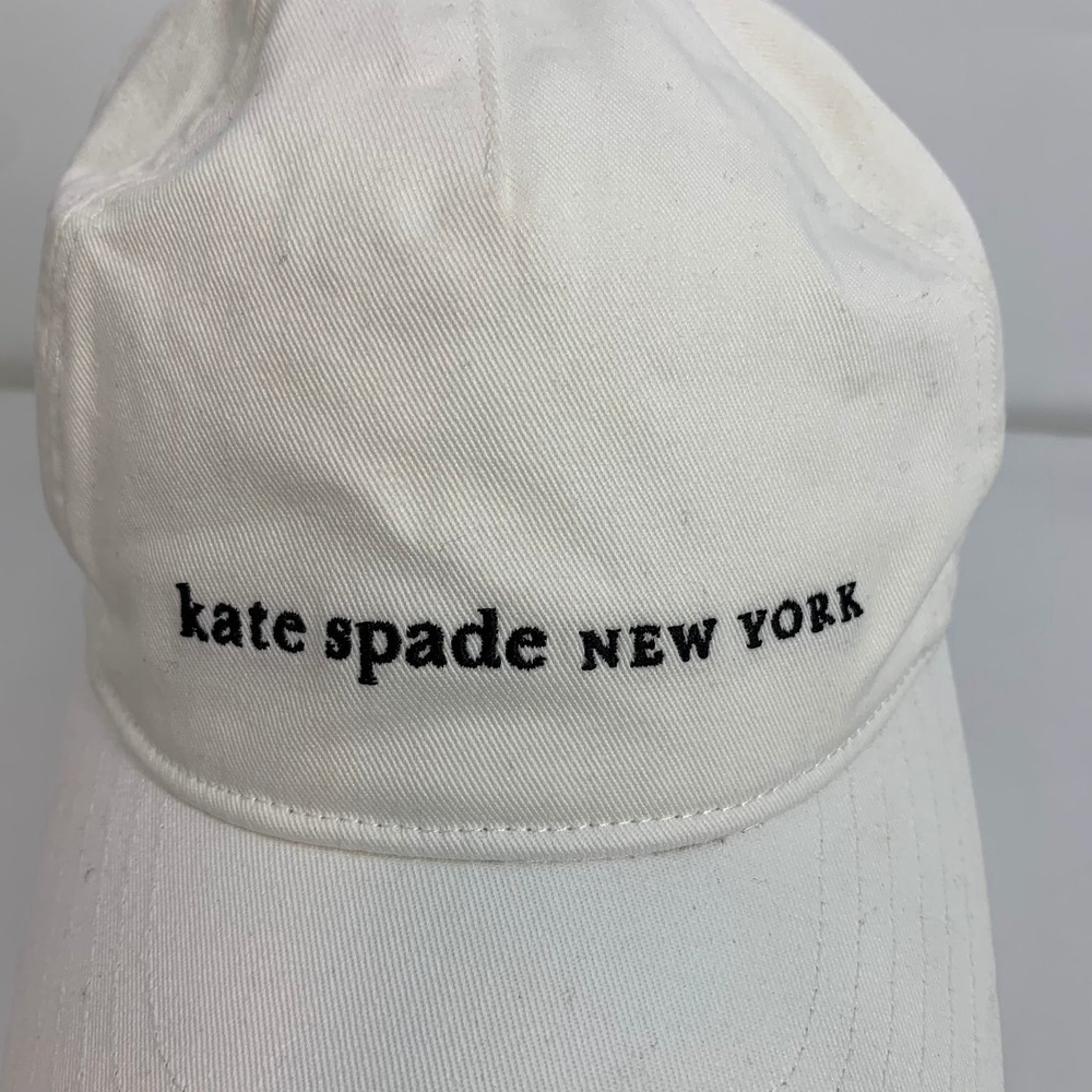 Kate Spade New York Cream Baseball Cap Women's Hat Logo Adjustable - Picture 5 of 11